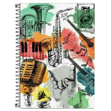 Imagem de Caderno de Música, 130 folhas, Pautado, 12 pentagramas, sem claves - C