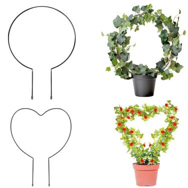 Imagem de Levery Pacote Com 2 Treliças De Jardim Para Plantas Trepadeiras, Suporte De Planta De Metal De Ferro À Prova De Ferrugem De 13 Polegadas Com Revestimento Preto À Prova De Ferrugem Para Trepadeiras E