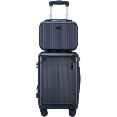 Imagem de Mala Viagem Bordo 10kg Expansiva 360 Padrão Anac+ Frasqueira - ACO, Az