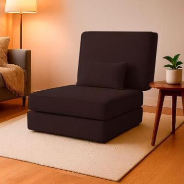 Imagem de Puff Solteiro Multiuso 3 em 1 Portátil Colchonete Dobrável Vira Cama C