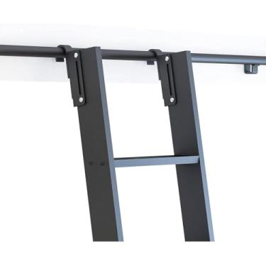 Imagem de Kit De Ferragens Para Escada De Biblioteca Deslizante Com Gancho, Gancho Superior Telescópico, Kit De Ferragens Para Escada Rolante Com Rodízio, Varões D, One Color, 23ft/700cm track kit