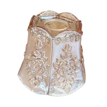 Imagem de Baoblaze Abajur decorativo de vidro, abajur pendente esculpido, altura de 12 cm para escritório, cozinha, banheiro, Âmbar