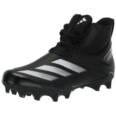 Imagem de adidas Tênis de futebol americano unissex adulto Adizero Chaos, Preto/branco/preto, 18 Women/17 Men