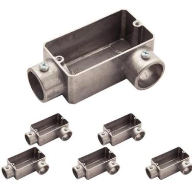 Imagem de 6 Condulete Tipo Ll Em Alumínio Sem Rosca 2 Polegada Sieg