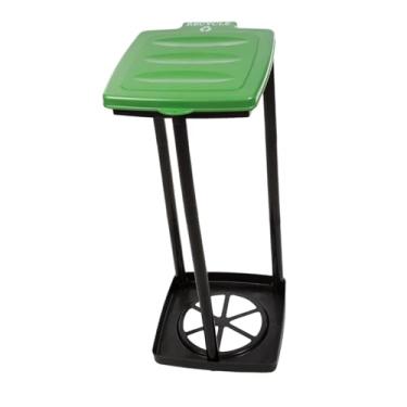 Imagem de Ｂｅｓｇａ Suporte para saco de lixo externo, organizador decorativo de moda, suporte para lixeira para reciclagem, quintal, gramado interno e externo, Verde