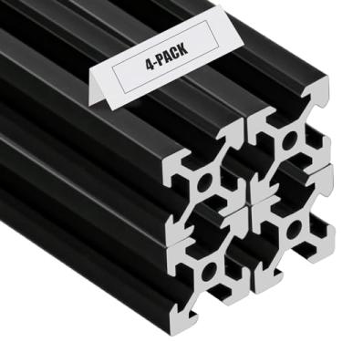 Imagem de 4PCS 800mm 2020 V European Standard Anodized Black Aluminum Profile Extrusion Linear Rail for 3D Printer and CNC Machine
