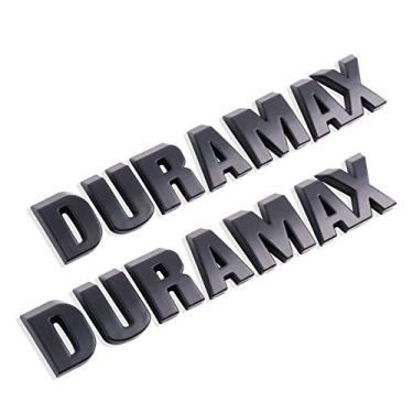 Imagem de 2 emblemas DURAMAX para Silverado 2019-2021 (preto fosco)