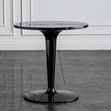 Imagem de Mesa de centro de design simples mesa de acrílico nórdica simples transparente mesa de chá varanda pequena mesa redonda criativa mesa de canto moderna pequena mesa de centro minimalista mesa lateral