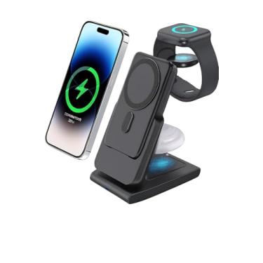 Imagem de POWER BANK SLIM PRO 10.000mAh COM CARREGAMENTO POR INDUÇÃO 3 EM 1 para iPhones, Watchs e AirPods e Compatível Com Samsung, e outros smartphones ou dispositivos via carregamento sem fio ou porta USB‑C