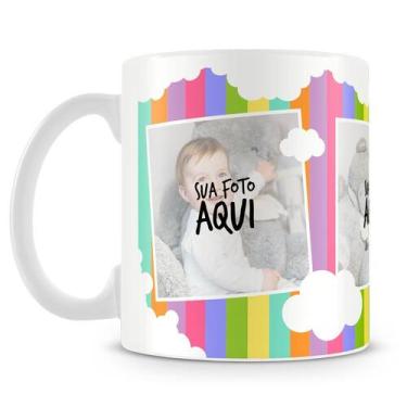 Imagem de Caneca Personalizada Infantil Mod.2 com 3 Fotos de Sua Escolha - Amo C