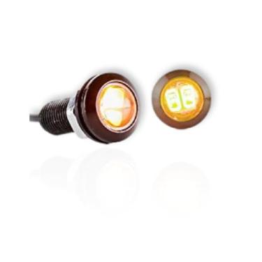 Imagem de Eagle Eye 18 mm 5730SMD de alta potência LED luz de neblina DRL lâmpadas de sinal reserva - laranja (6 peças)