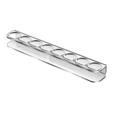 Imagem de Generic Suporte para frascos para freezer, suporte para garrafas pequenas, transparente para laboratório, compacto, uso diário, 8 compartimentos, economizador