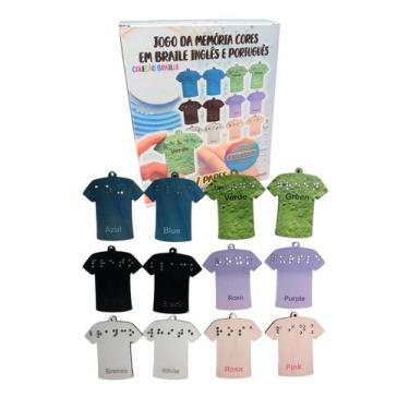 Imagem de Jogo Educativo Aprender Cores Em Ingles Braille 7 Pares - Coleção Tea 