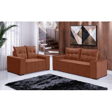 Imagem de Conjunto Sofá de Veludo 3 e 2 lugares ESTILO ESTOFADOS Las Vegas 2,00x