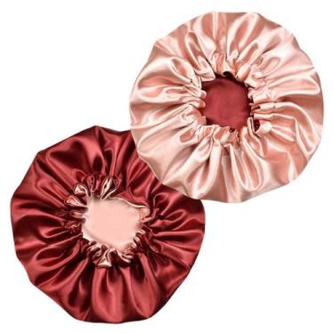 Imagem de Touca de Cetim Dupla Face Ajustável Antifrizz + Xuxinha - LD Confecçõe