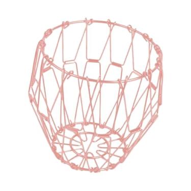 Imagem de Bothyi Cesta de frutas dobrável, organizador de artigos diversos de mesa, metal, criativo, multifuncional, expositor, cesta de armazenamento para cozinha de, Rosa Ouro