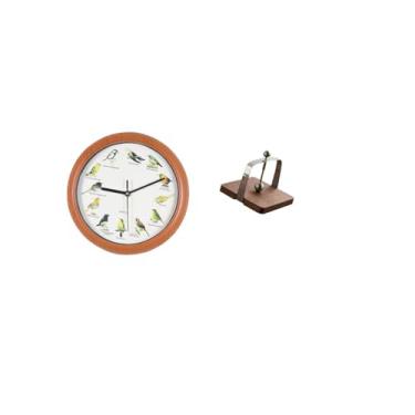 Imagem de Fenteer Relógio Melódico para Cozinhas E Salas de Jantar com Motivos de Pássaros E Elementos de Madeira, Realçando a Decoração Da Casa E Do Escritório com Ele