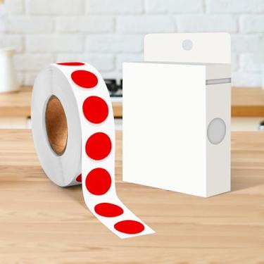 Imagem de Adesivo redondo de 1/2 polegada com código de cores, 1000 adesivos de rolo de pontos, etiquetas de círculo vermelho para escritório e casa
