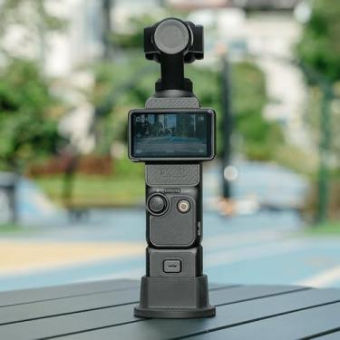 Imagem de Base de silicone para DJI Osmo Pocket 3 câmera desktop antiderrapante extensão fixa suporte acessórios