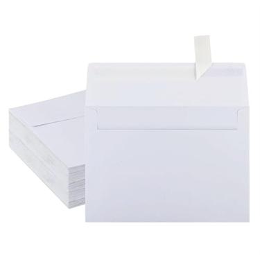Imagem de Envelopes brancos, pacote com 50, 12 x 17 cm, envelopes A7, envelopes de cartão, envelopes de papel branco, envelopes de convite para impressão, envelopes de cartão postal