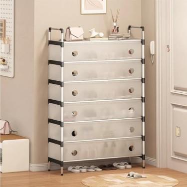 Imagem de Sapateira Multiuso 7 Andares Desmontável Moderna para Hall de Entrada e Quarto Organizador de Calçados e Acessórios Durável e Espaçosa (6 ANDARES)