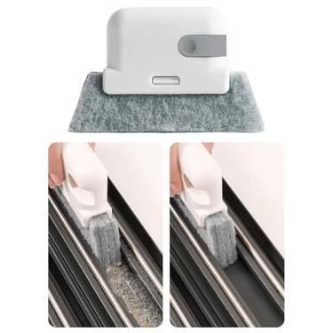 Imagem de Ferramenta de limpeza de peitoril de janela, escova de limpeza multifuncional para uso doméstico, limpador de trilhos de porta deslizante de janela 3 em 2, peitoril, linhas de azulejo, obturador