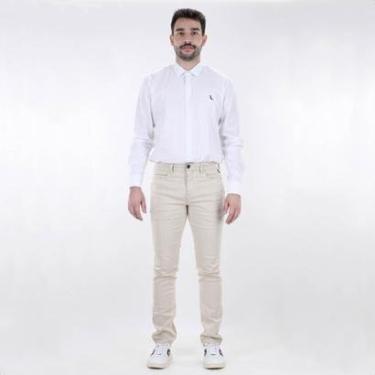 Imagem de Calça Reserva Contínua Skinny Color Bege - Masculino-Masculino
