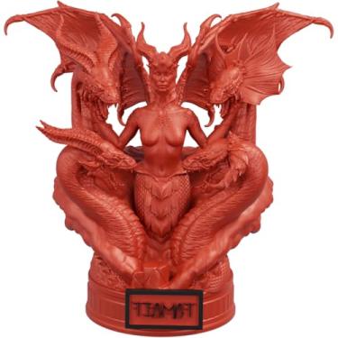 Imagem de Estátua Tiamat - Mar Primordial - Divindade Mesopotâmica (Cor Sanguis Obscurus)