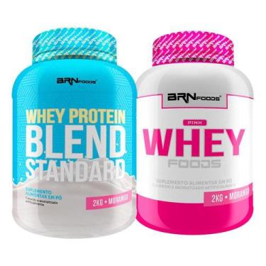 Imagem de Kit Pink Whey 2Kg+ Whey Protein Standard 2Kg - Brn Foods