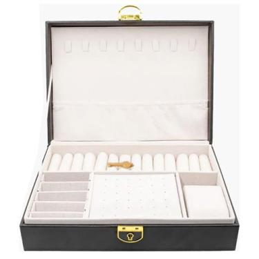 Imagem de Porta Joias Brinco Cordao Anel Pulseira Relogio Acessorio Caixa Estojo