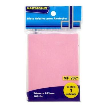 Imagem de Bloco Adesivo para Anotações - Masterprint, Rosa