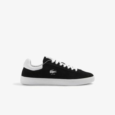 Imagem de Tênis Lacoste Masculino Baseshot em Couro, 38, Preto, Branco