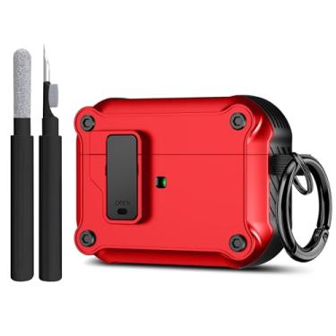 Imagem de Capa compatível com Airpods Pro 3 (2025), capa para Airpods Pro 3ª geração com kit de limpeza de chaveiros, capa de silicone macio à prova de choque para mulheres e homens