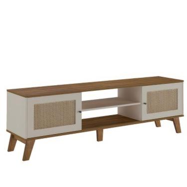 Imagem de Rack Bancada Charlotte Para Tv 75 Pinho / Off White