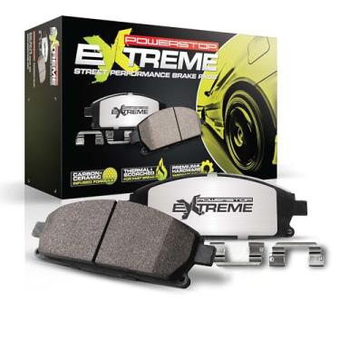 Imagem de Pastilhas de freio dianteiras PowerStop para Hyundai Veloster 2013-15 - Z26 Extreme Performance New Formulation Pastilhas de freio de fibra de carbono com ferragens, Z26-1675