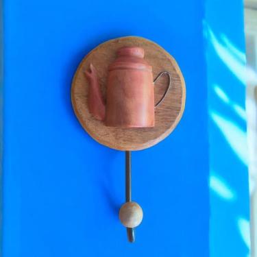 Imagem de Cabideiro Gancho Porta Pano de Prato - Estilo Rústico