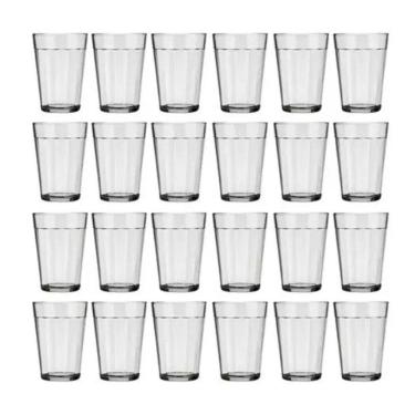 Imagem de Jogo 24 Copos De Vidro Americano Tradicional Nadir Figueiredo 190ml Cerveja Boteco Bar