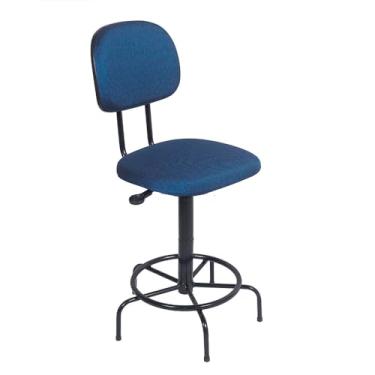 Imagem de Cadeira Caixa Alta Secretaria Balcao Portaria Recepcao Azul POPMOV 793