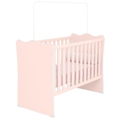 Imagem de Berço Infantil Mdp Doce Mel Rosa Acetinado