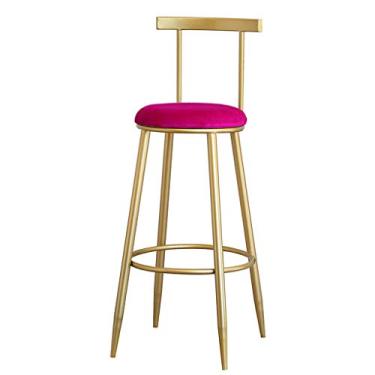 Imagem de Barstools Banquetas de bar modernas e contemporâneas com perna de metal dourado balcão de cozinha cadeira de jantar apoio para os pés bistrô pub (altura do assento 45 cm ~ 75 cm)