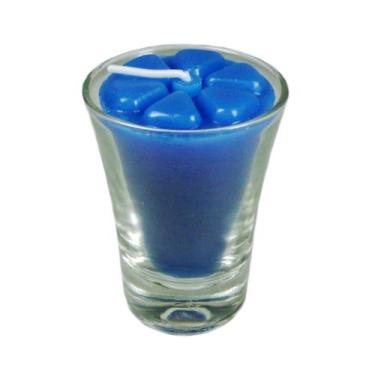 Imagem de Kit 12 velas azul escuro 7 cm copinho 12 h decoração festa - Velitas (