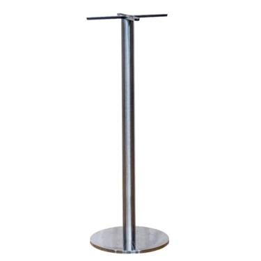 Imagem de Base de Mesa de Jantar Redonda Pisa Beta Bistrô Fratini 105 cm (altura) Aço Inox Disco Redondo