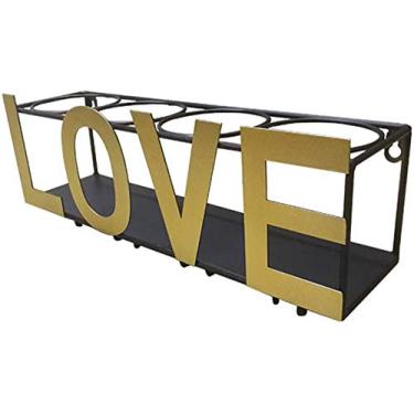 Imagem de Suporte de garrafa de vinho suporte de parede de vinho simples suporte de exibição piso industrial vento casa montado na parede ferro forjado estilo europeu 40,2 cm * 10 cm * 11 mc rack (tamanho: 60,3