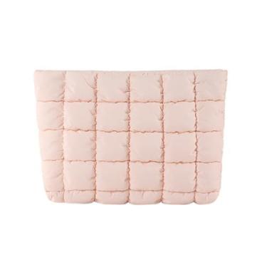 Imagem de DSDFIDn Bolsa de maquiagem pequena inchada para mulheres, bolsa de cosméticos, bolsa organizadora de higiene pessoal, rosa (gz-pink)