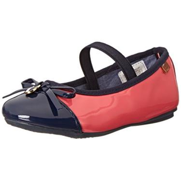Imagem de Tommy Hilfiger Alyssa Charm Ballet Sapatilha infantil (Bebê/Criança pequena/Criança grande), Casaco de ervilha/fúcsia, 4