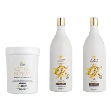 Imagem de Pó Descolorante Active Blond E Oxs De 20 Vol E De 30 Volumes - Dyusar 