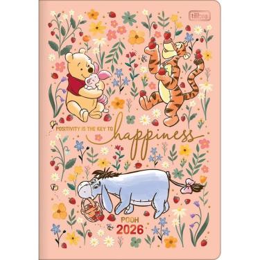 Imagem de Planner Grampeado 17,8 x 25,4 cm Pooh 90 G 2026 Tilibra 63885