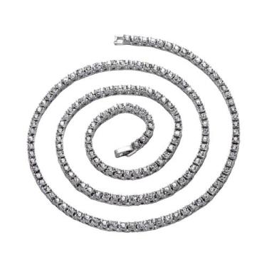 Imagem de Colar De Corrente De Tênis De 4MM Para Homens E Mulheres, Pulseira Ice