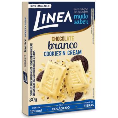 Imagem de Chocolate Branco Cookies'n Cream Sem Açúcar Linea 30g