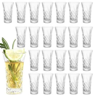 Imagem de MIVIDE Pacote com 24 copos de shot de 59 g, copos de tequila, copos quentes de base pesada, conjunto de copos transparentes para uísque, tequila, vodca, coquetel, bar